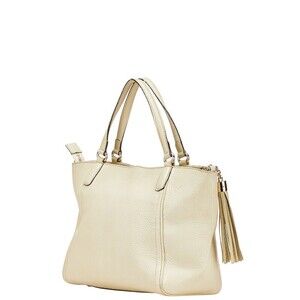 Gucci Leather Soho White Bag Ivory Shoulder Beige